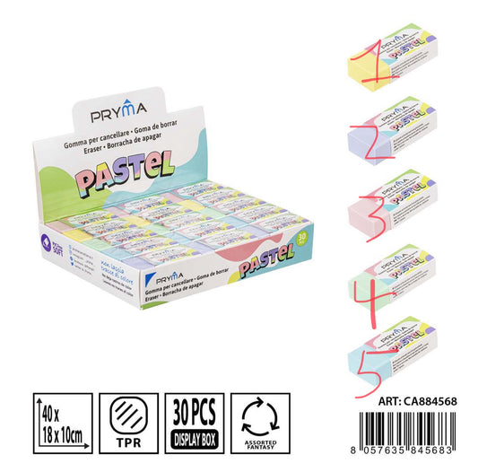 PRYMA gomma color pastel 40x18x10mm