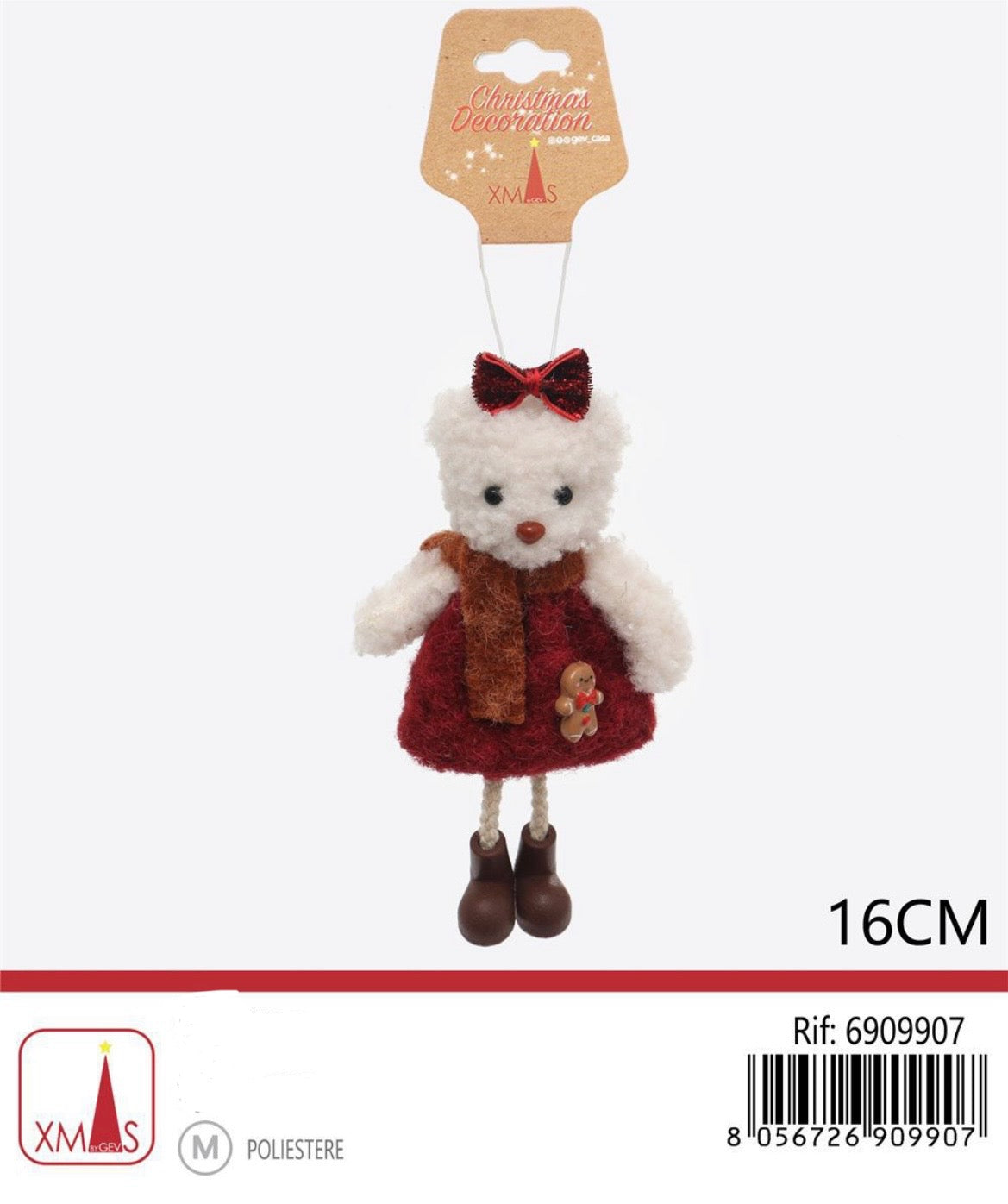 NATALIZIA pendente orso 16cm