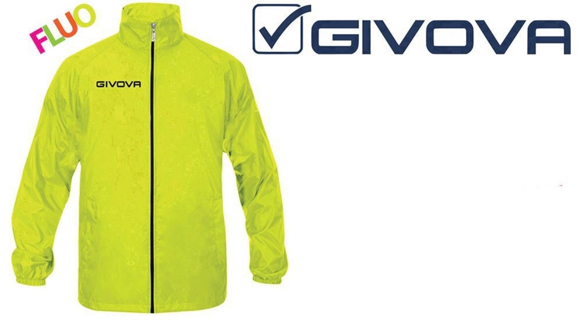 GIVOVA K-WAY impermeabile unisex giallo fluo
