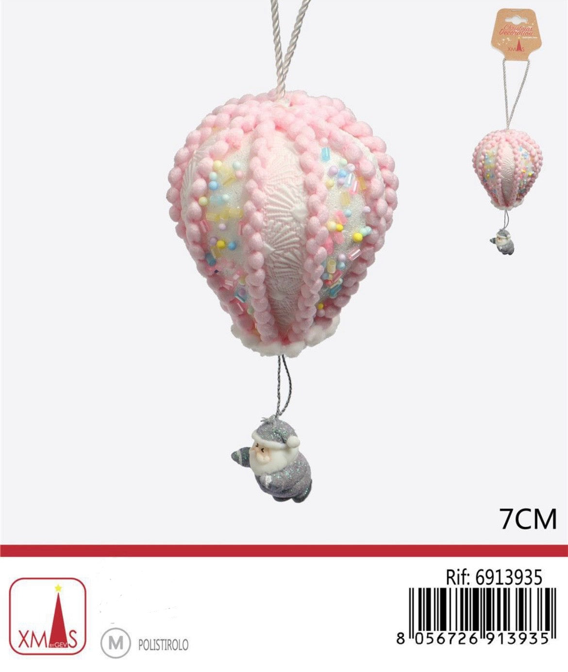 NATALIZIA pendente mongolfiera D7cm