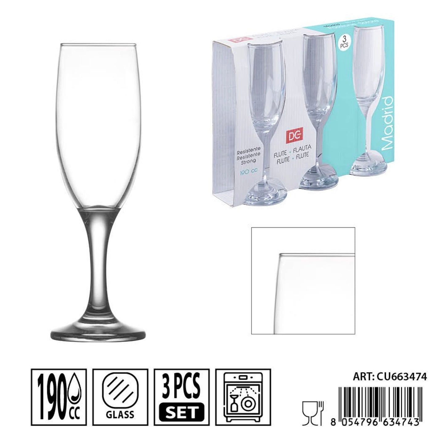 DC CASA flute Madrid 190cc 3pz