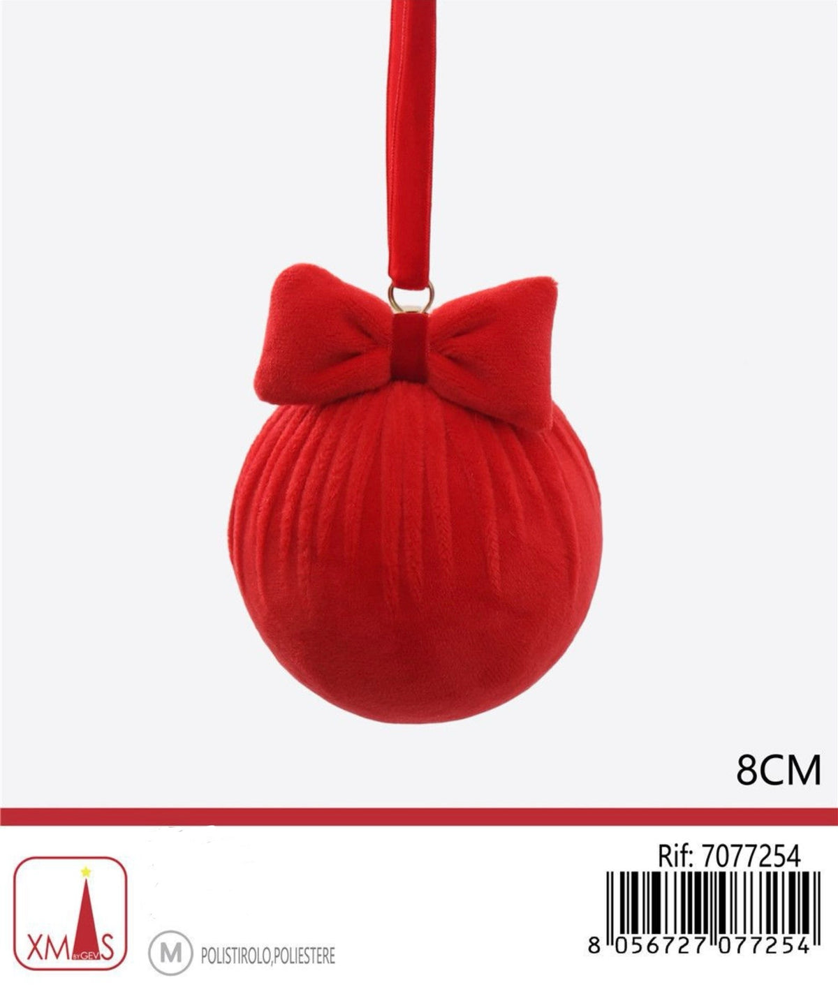 NATALIZIA pendente pallina fiocco 8cm