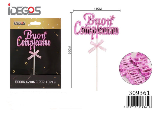 DECORAZIONE per torta “buon compleanno “
