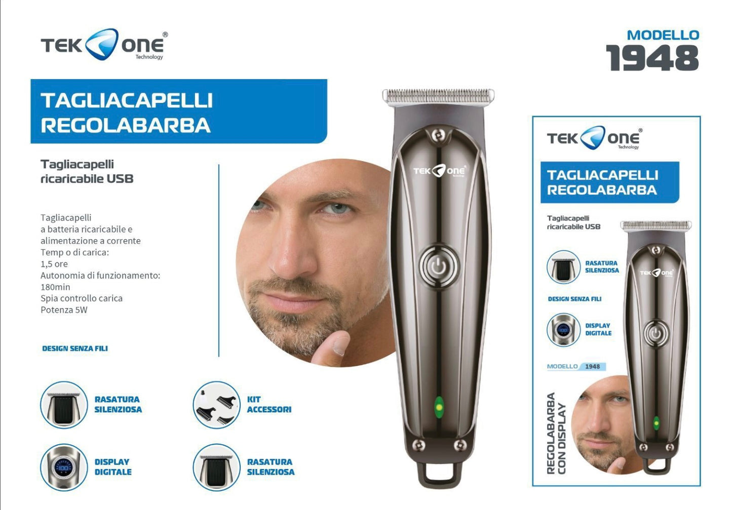 TEK ONE tagliacapelli regolabarba mod.1948