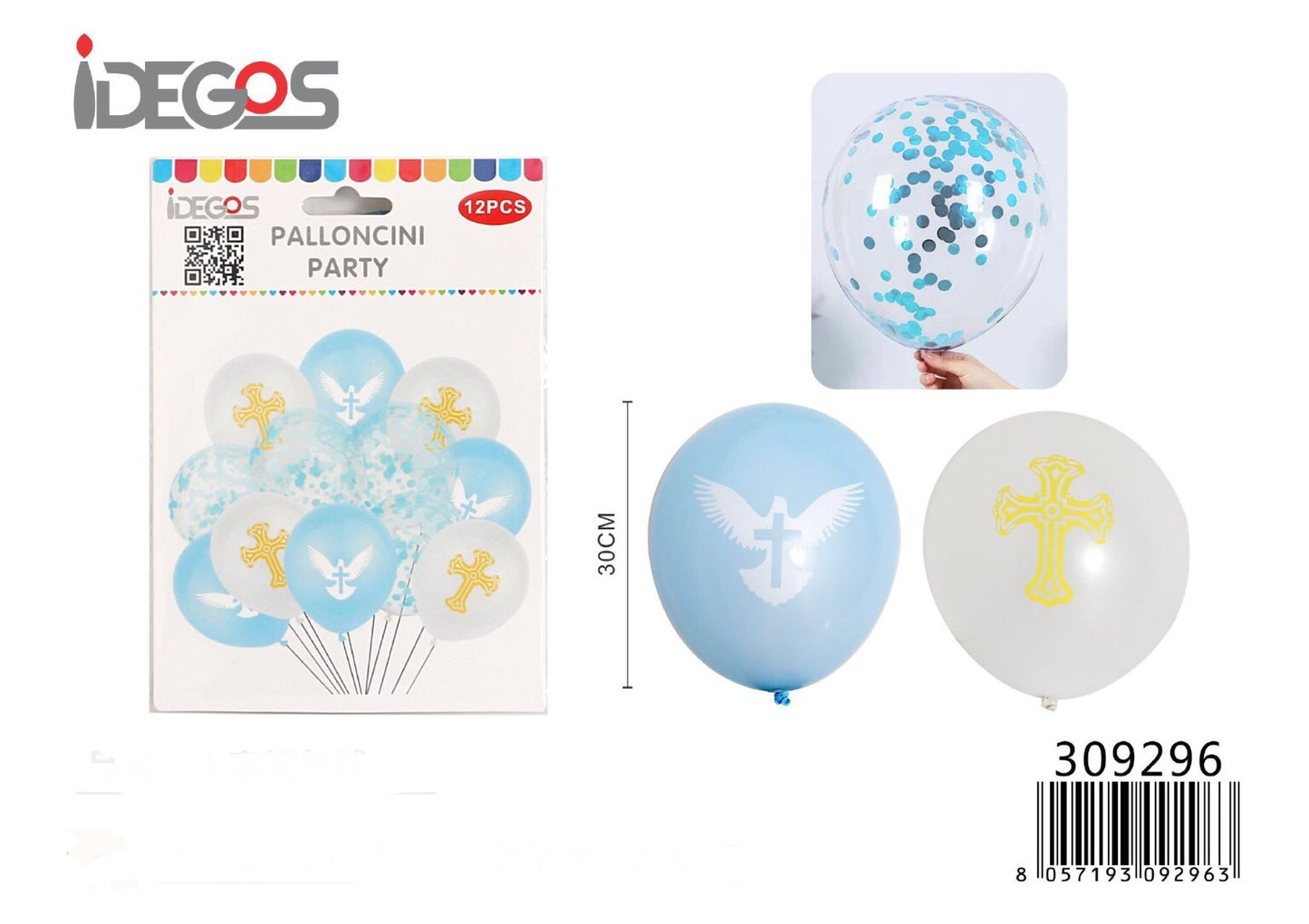 PALLONCINO azzurro 12pz