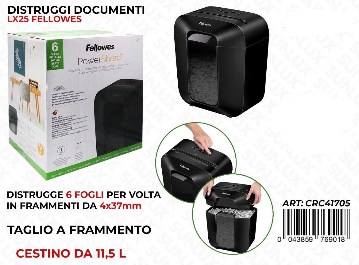 FELLOWES distruggi documenti Lx26 6ff