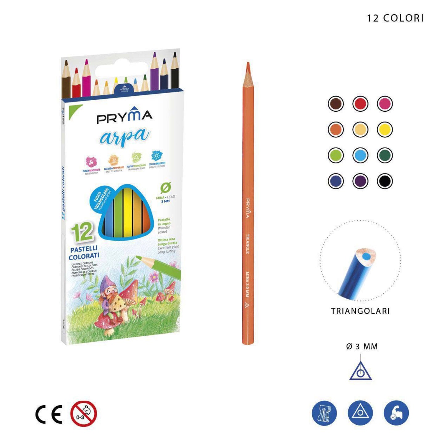 PRYMA ARPA pastelli da 12