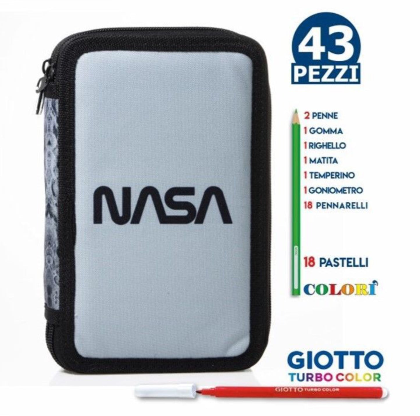 ASTUCCIO 3zip nasa grigio Giotto