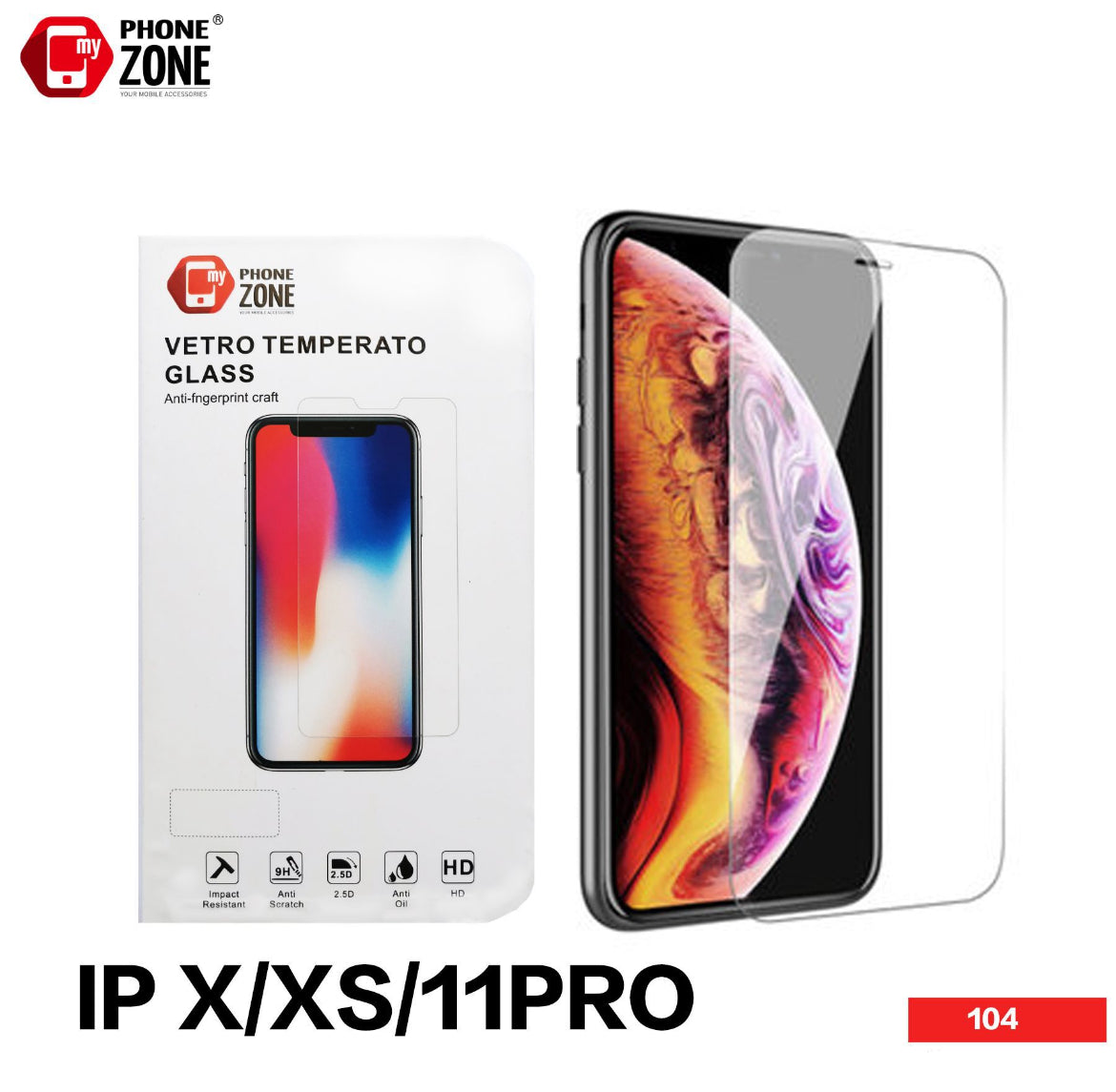 VETRO TEMPERATO IP X/XS/11PRO