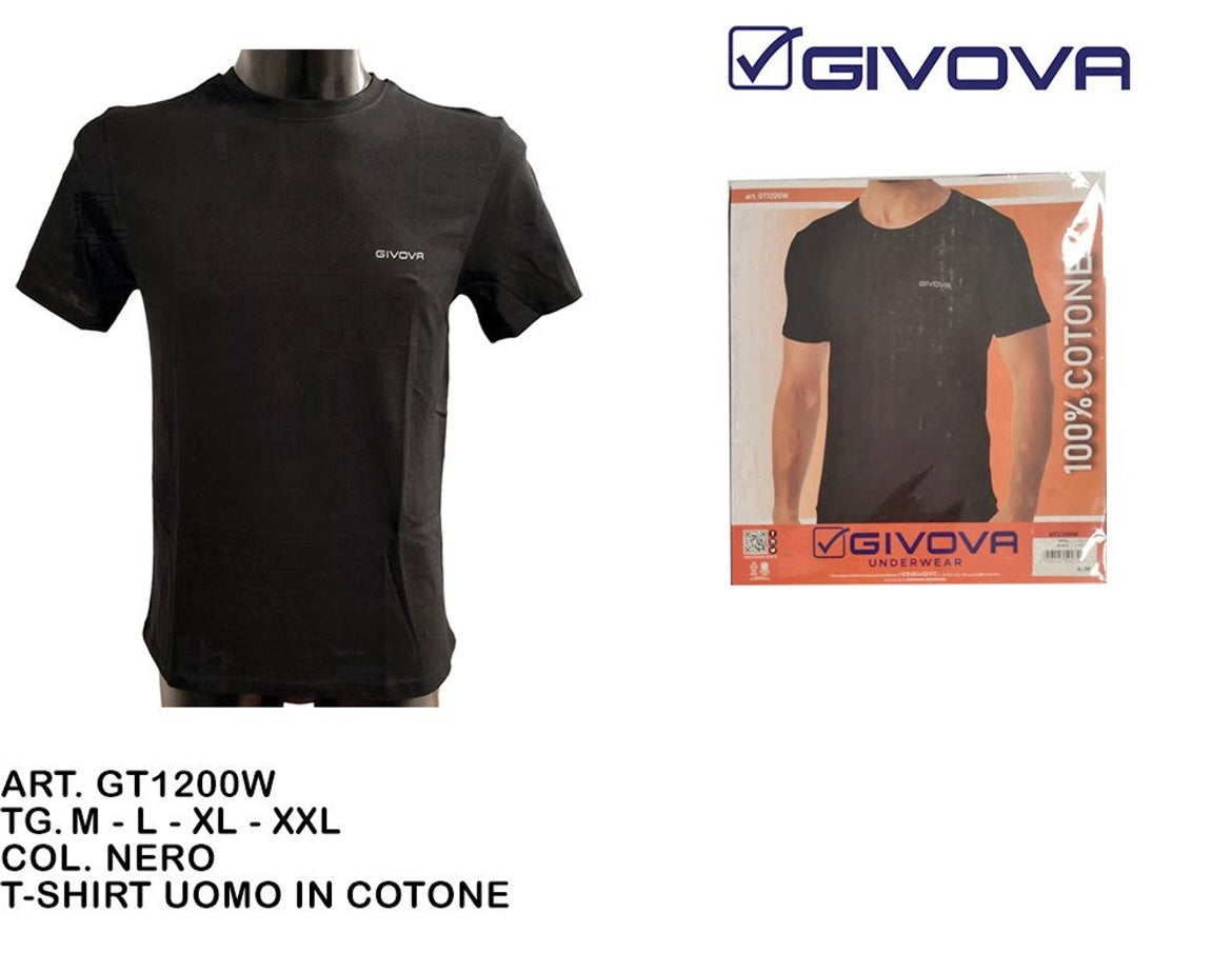 GIVOVA SHIRT UOMO COTONE-GT1200W NERO