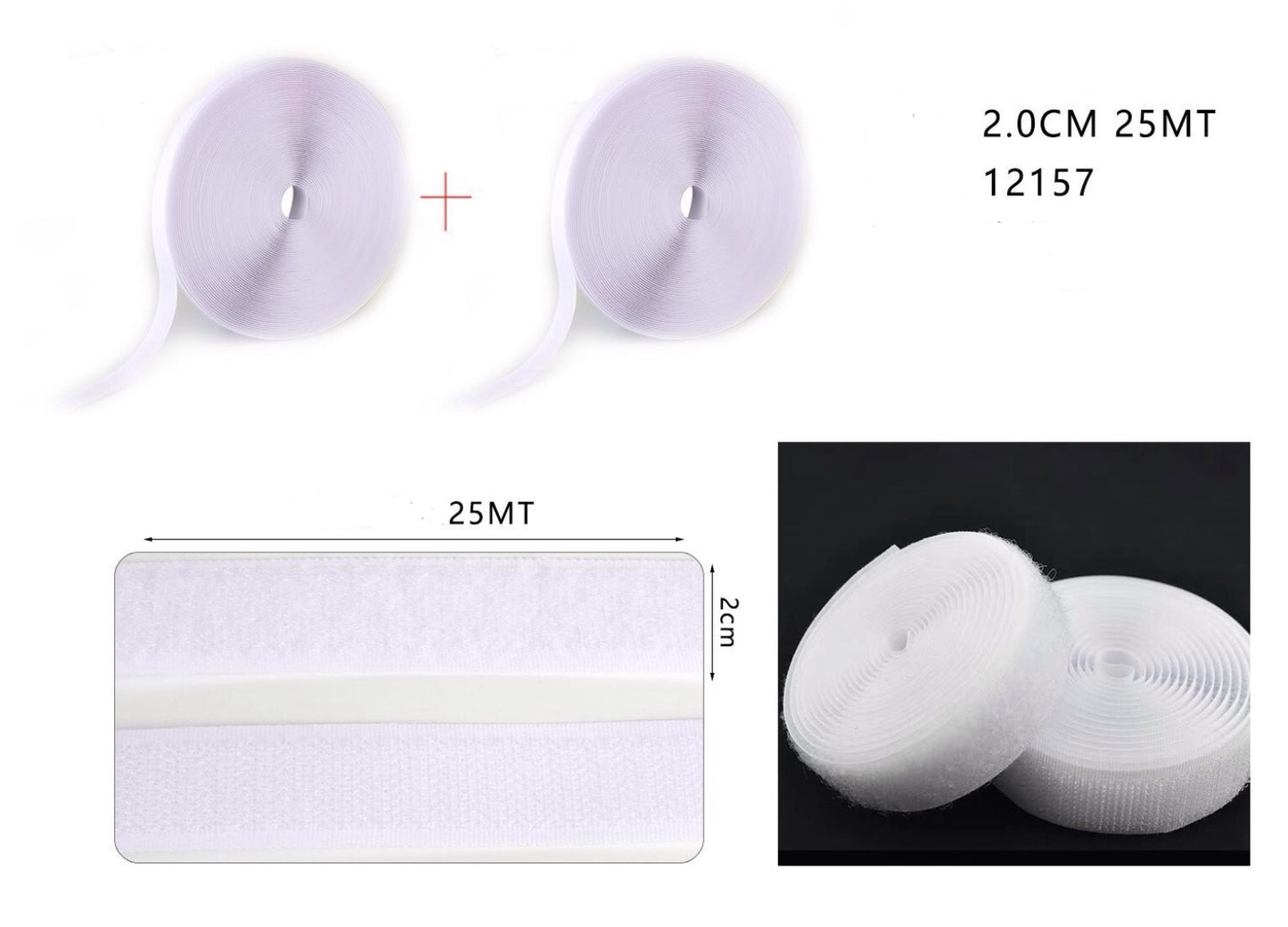 MAF VELCRO 2CMX25MT 12157