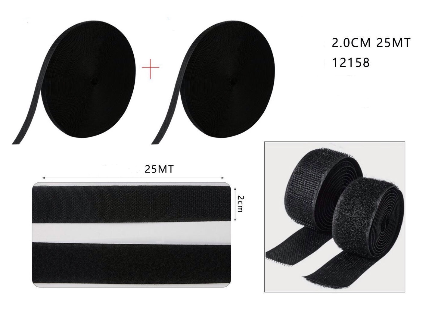 MAF VELCRO 2CMX25MT 12158