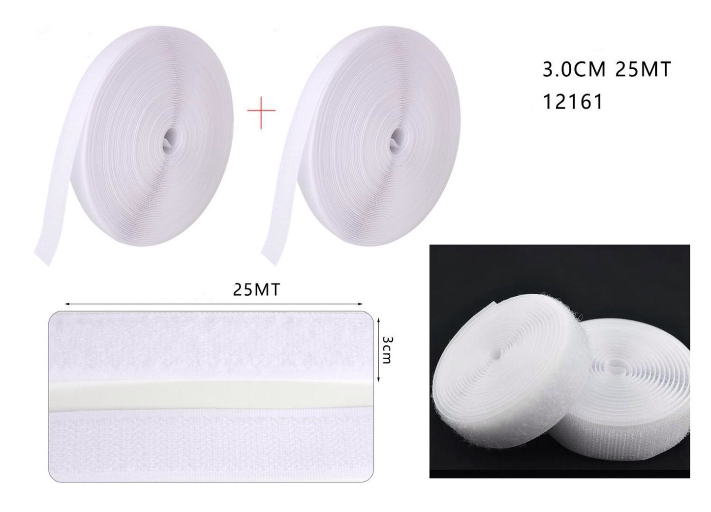 MAF VELCRO 3CMX25MT 12161