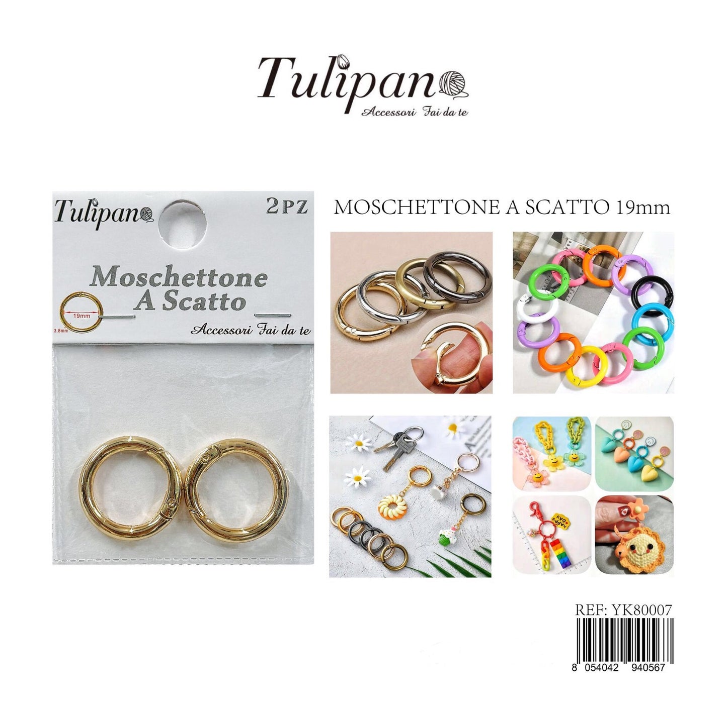 MOSCHETTO a scatto 19mm 2pz