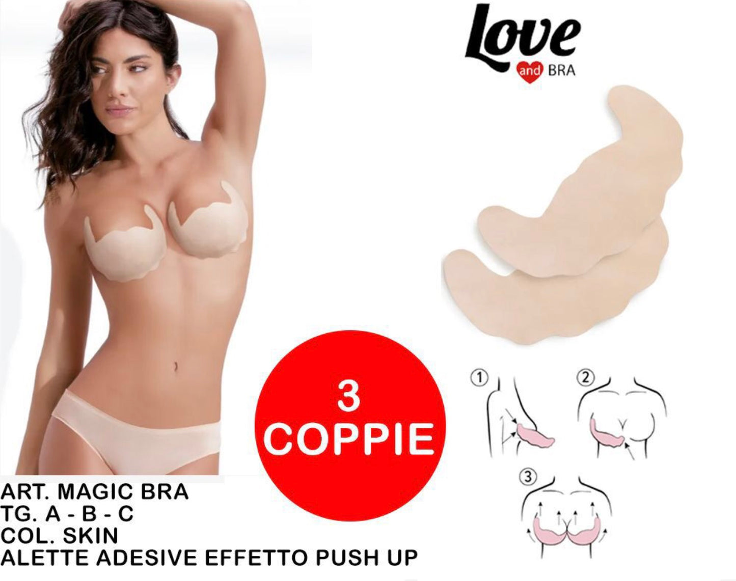 LOVE alette adesive effetto push up