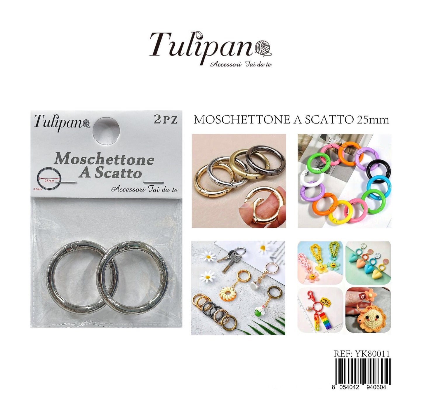 MOSCHETTO a scatto 25mm 2pz