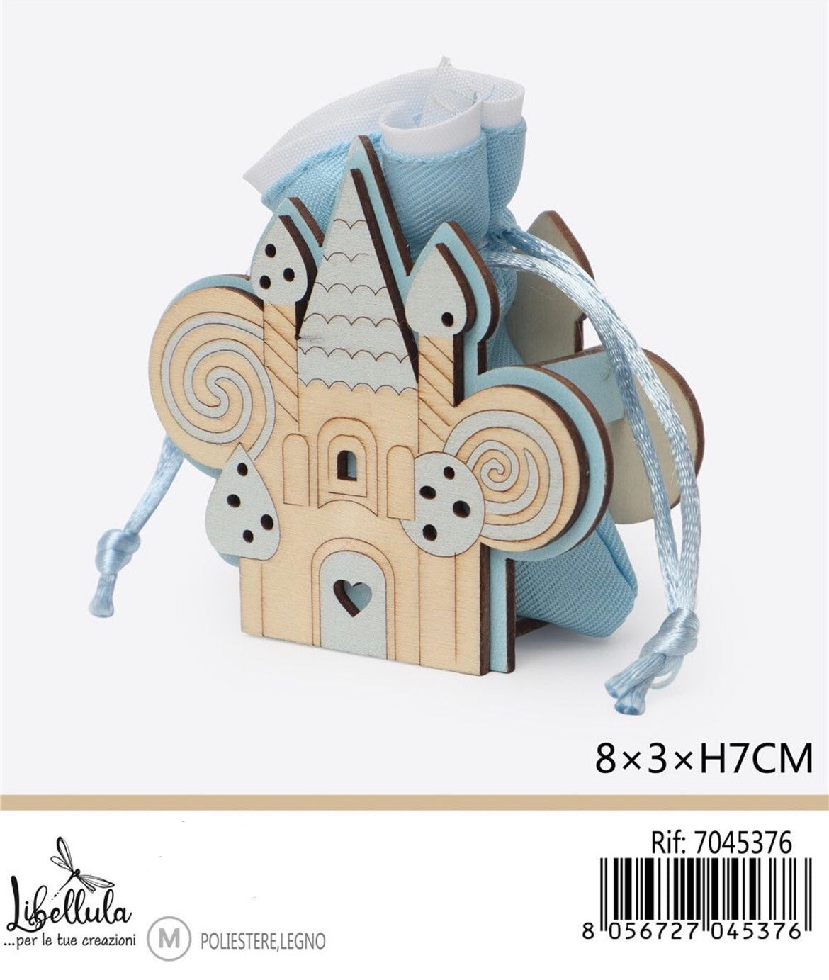 SACCHETTO castello celeste 8x3xH7cm