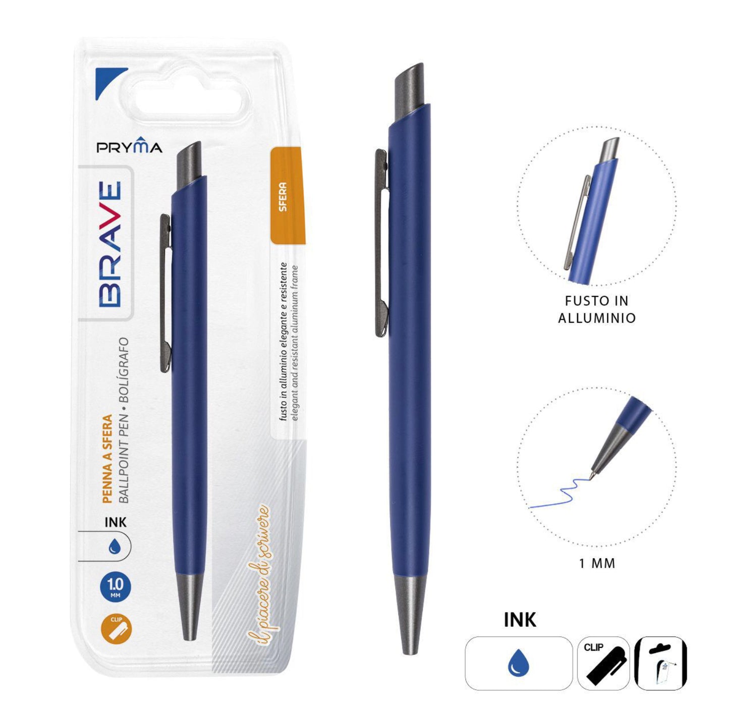 Pryma touchenpen blu