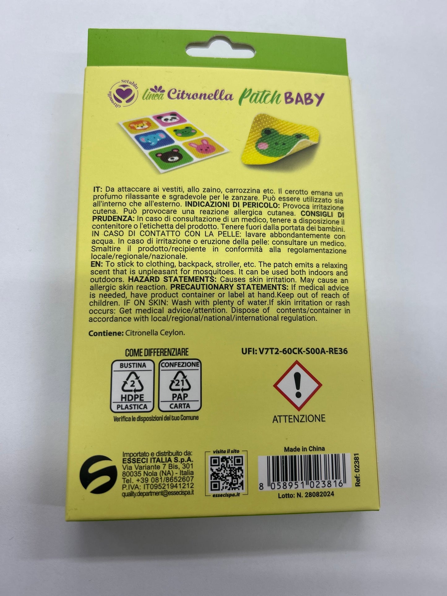 PATCH BABY citronella 24pz