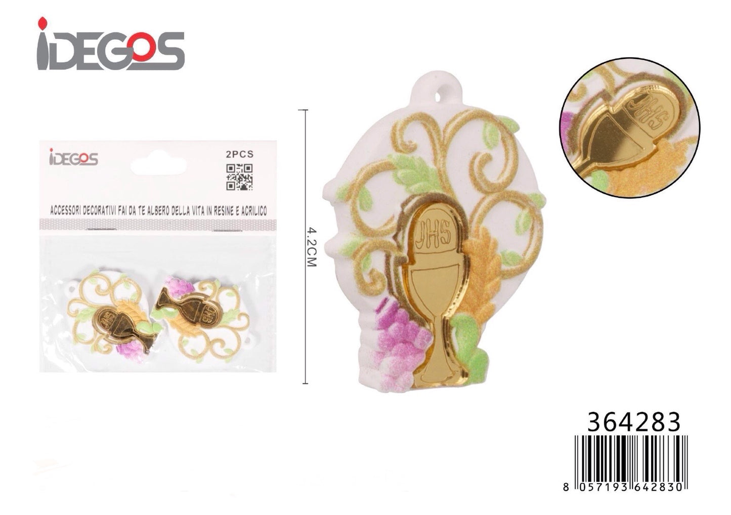 DECORATIVI resine calice 4,2cm 2pz