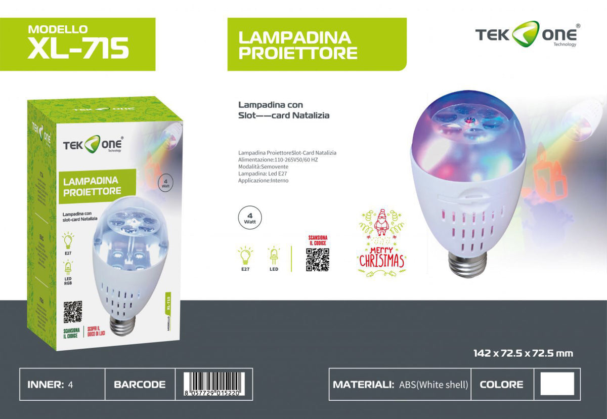 TEK ONE lampadina proiettore natalizia XL-715
