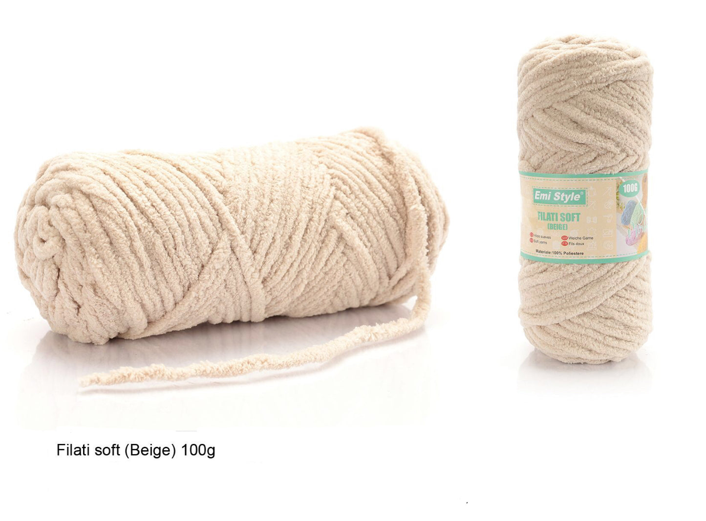 Filo soft uncinetto BEIGE 100g/55m