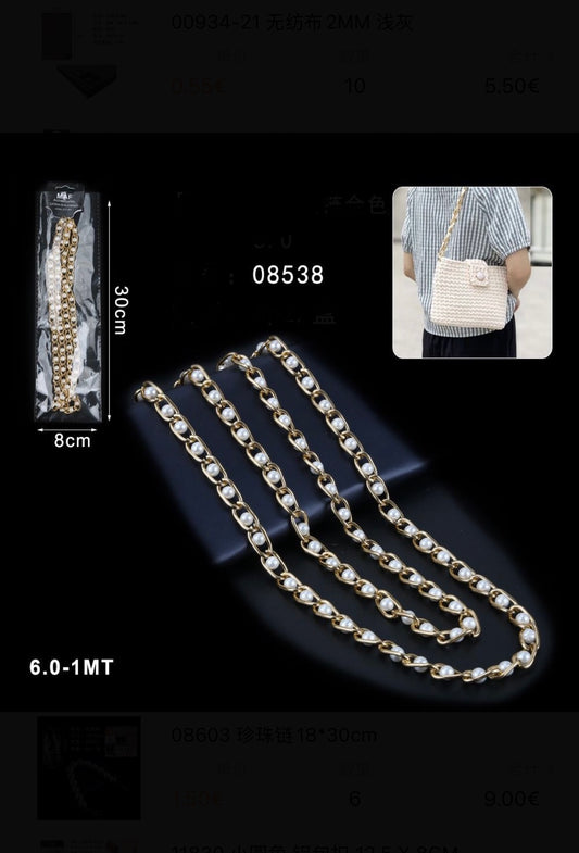 CATENE in alluminio 6.0-1mt argento/oro