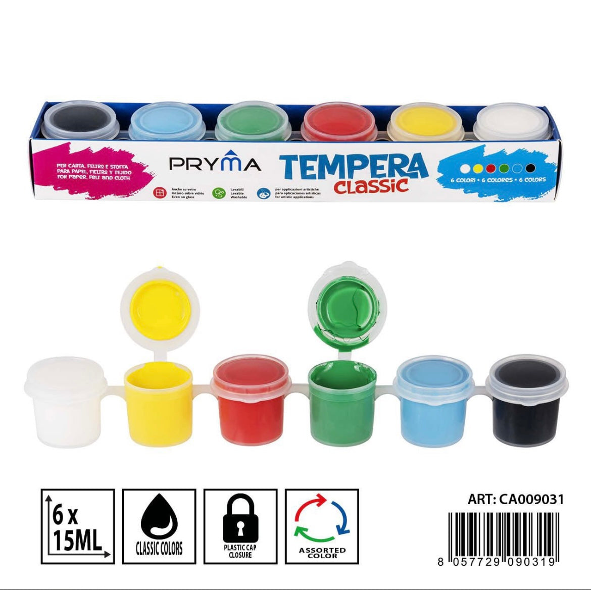 PRYMA TEMPERA 15ML 6PZ CLASSIC