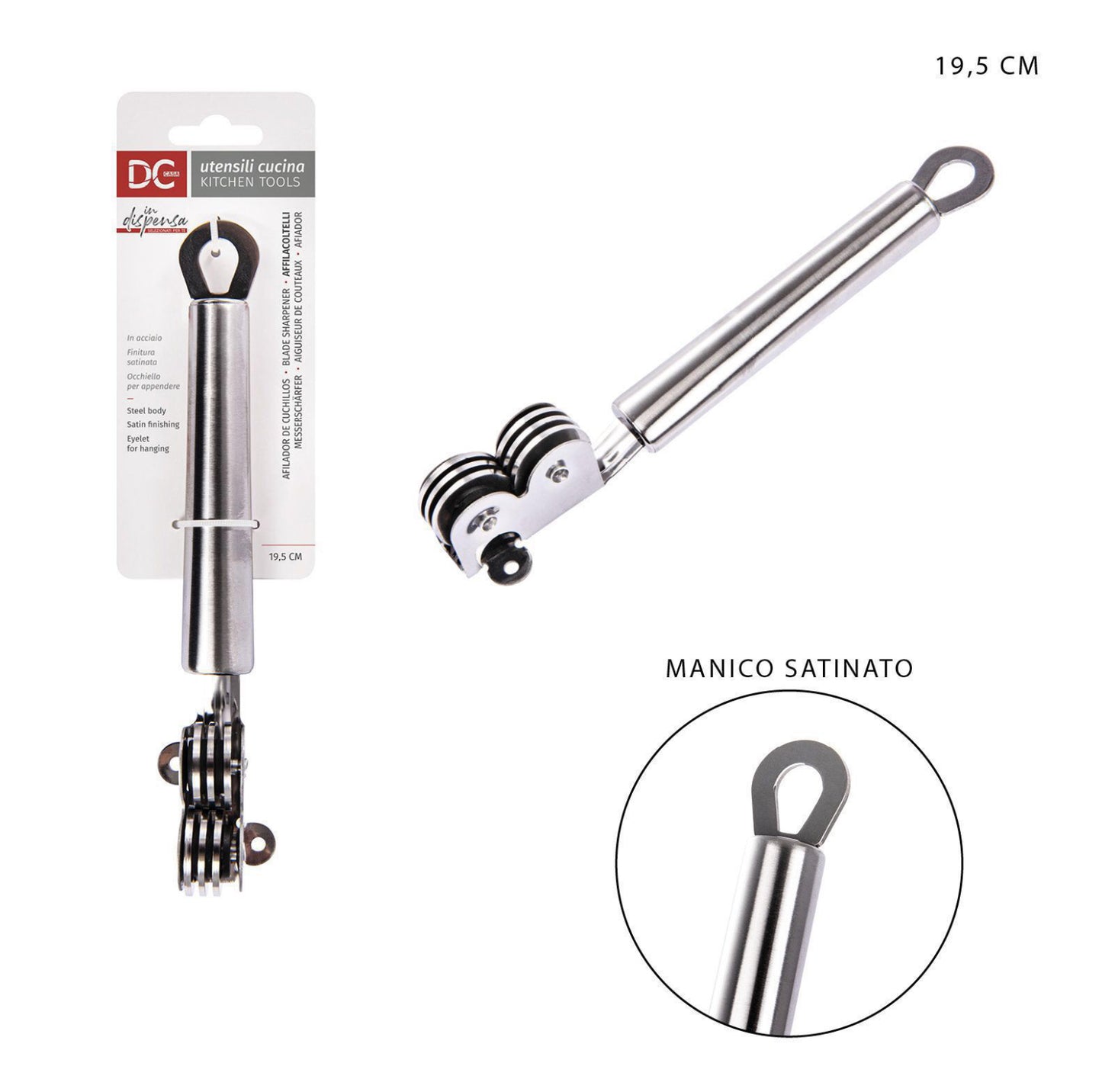 DC CASA affilacoltelli a rotella 19.5x3.2x3.7cm