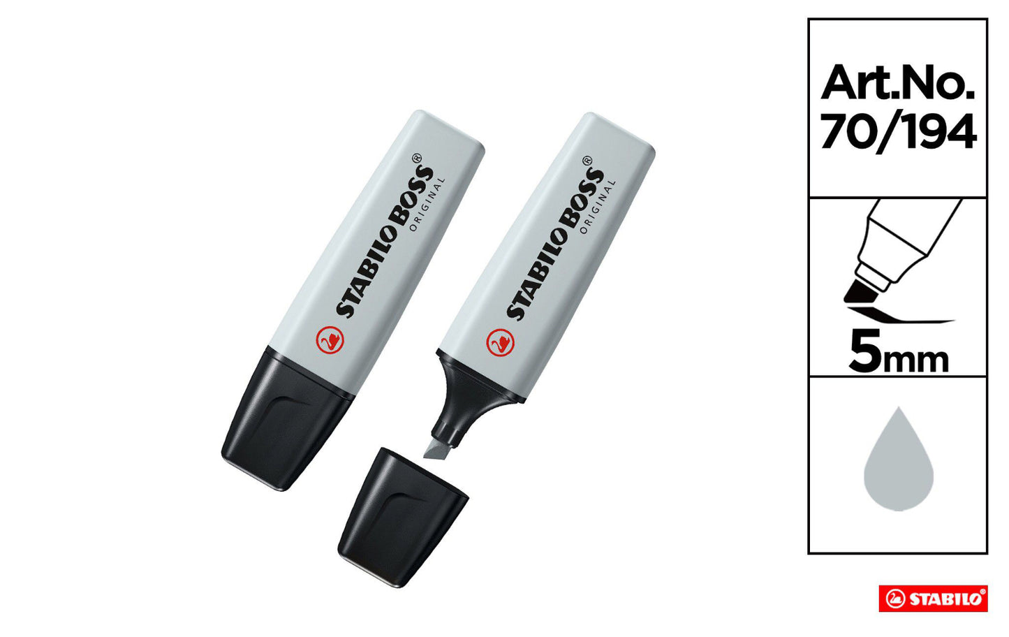 Stabilo evidenziatore pastel colore grigio