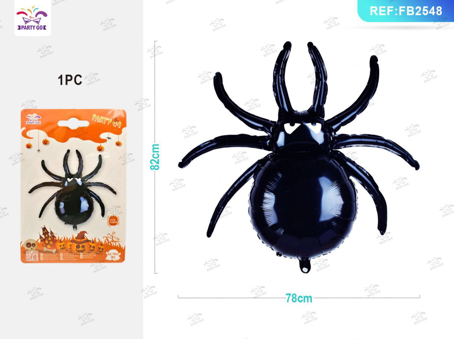 HALLOWEEN palloncino Mylar da ragno 82x78cm