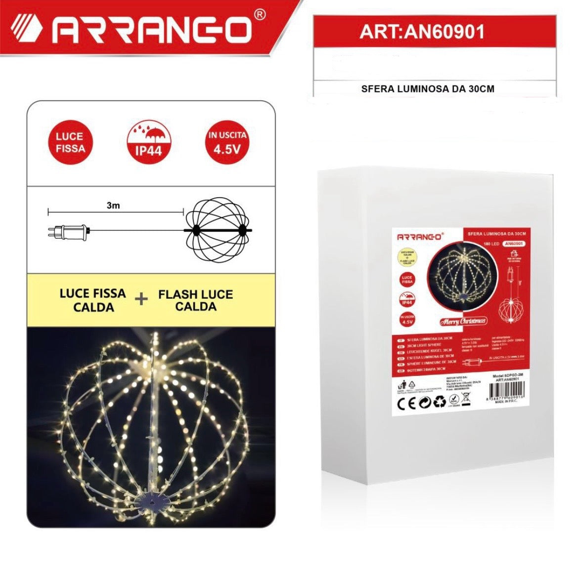 ARRANGO sfera luminosa da 30cm