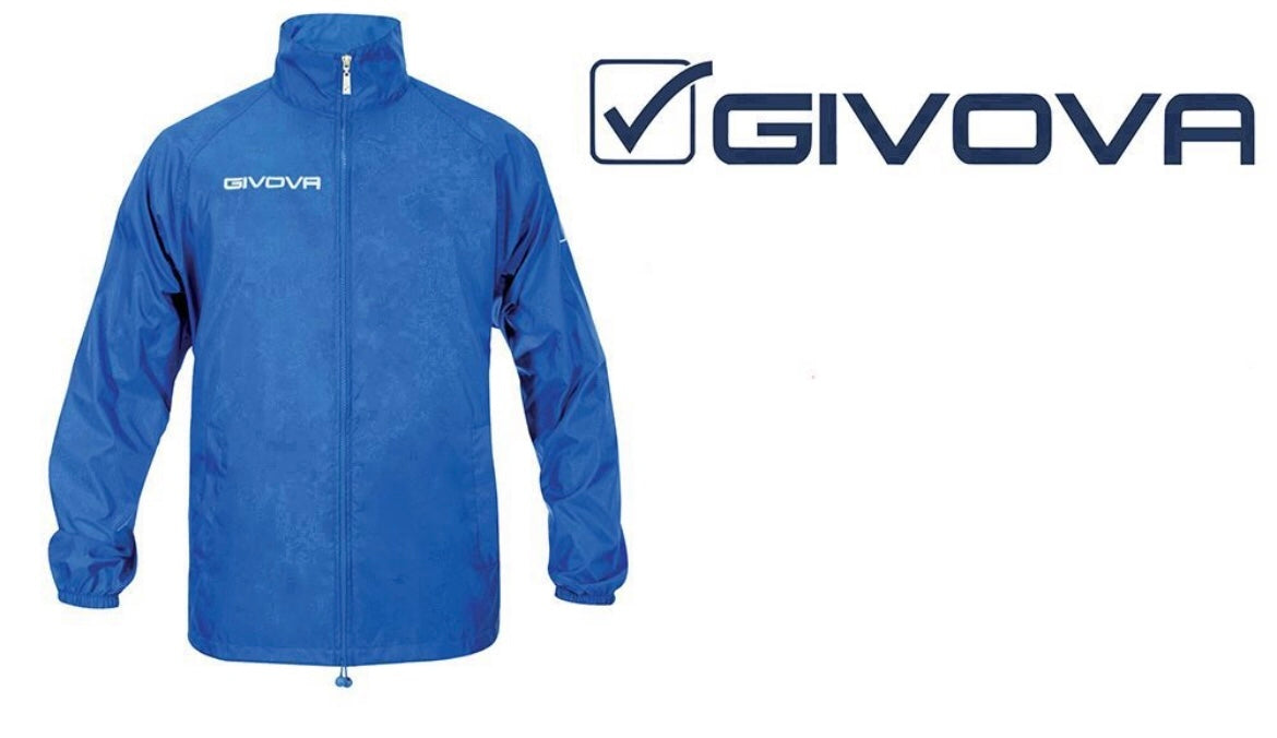 GIVOVA k-WAY impermeabile unisex azzurro