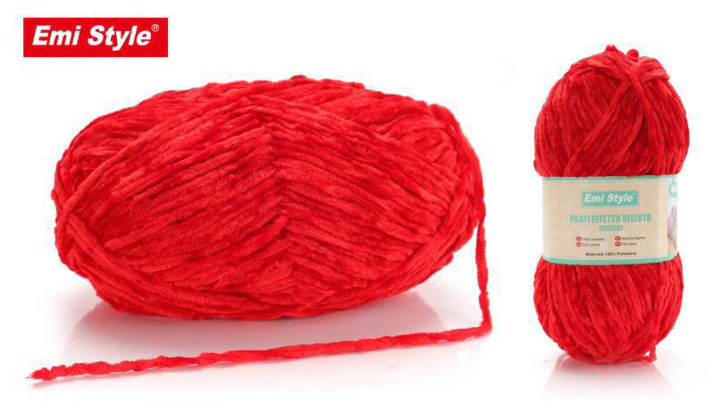 FILATI effetto velluto rosso 100g