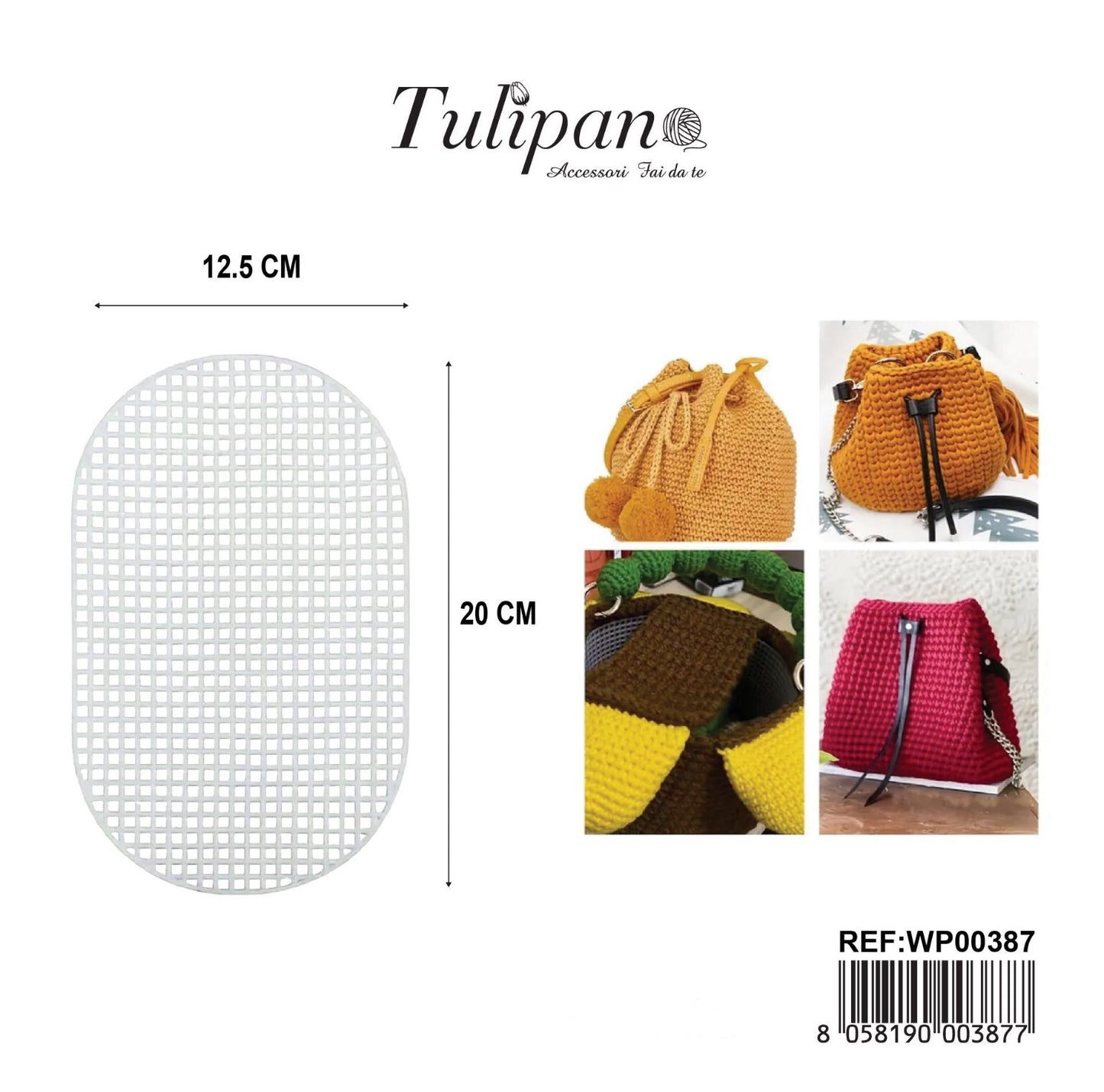 RETE per borsa ovale 12.5x20cm