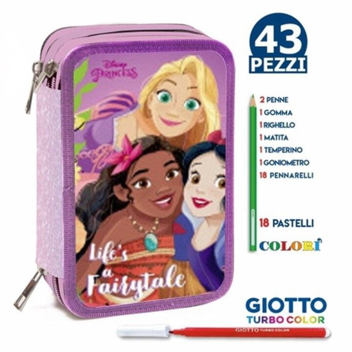 ASTUCCIO 3zip princess Giotto