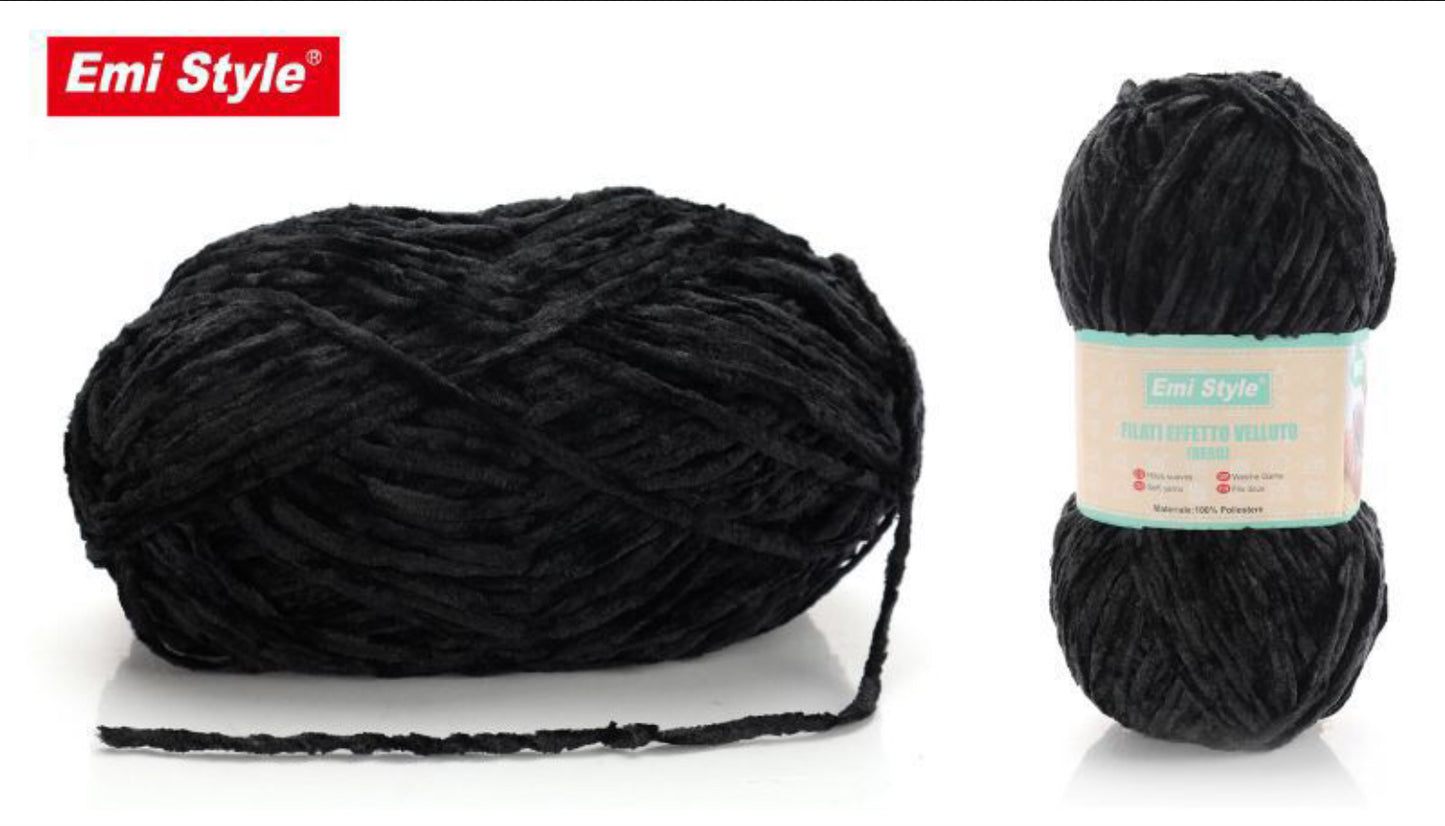 FILATI effetto velluto nero 100g