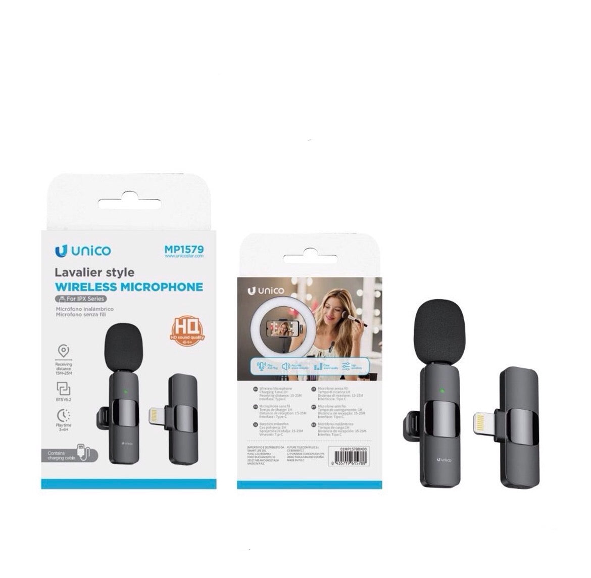 Unico MICROFONO WIRELESS LAVALIER LIVE BROADCAST MP1579