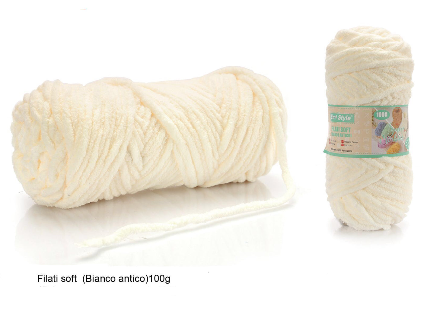 Filo soft uncinetto BIANCO ANTICO 100g/55m