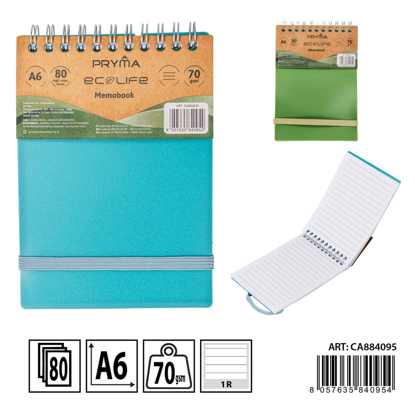 PRYMA memobook anello A6 80ff 1R