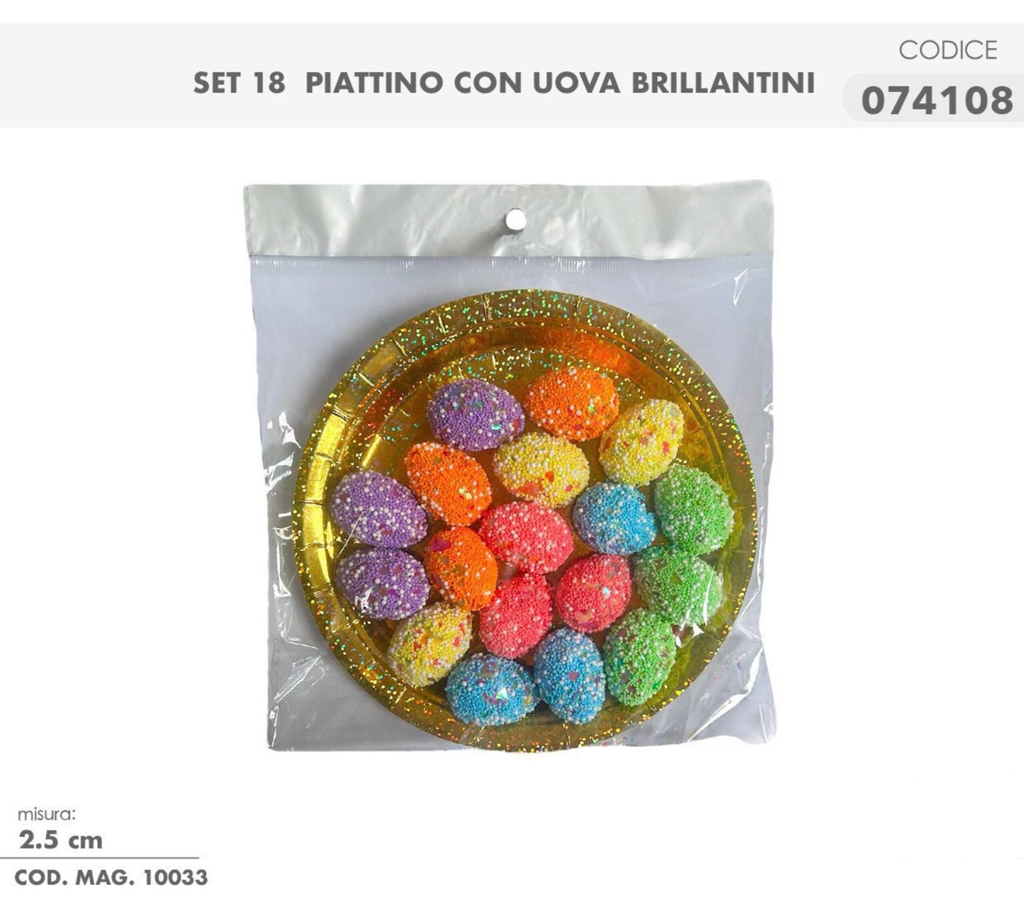 SET 18 piatti di uova 2.5cm