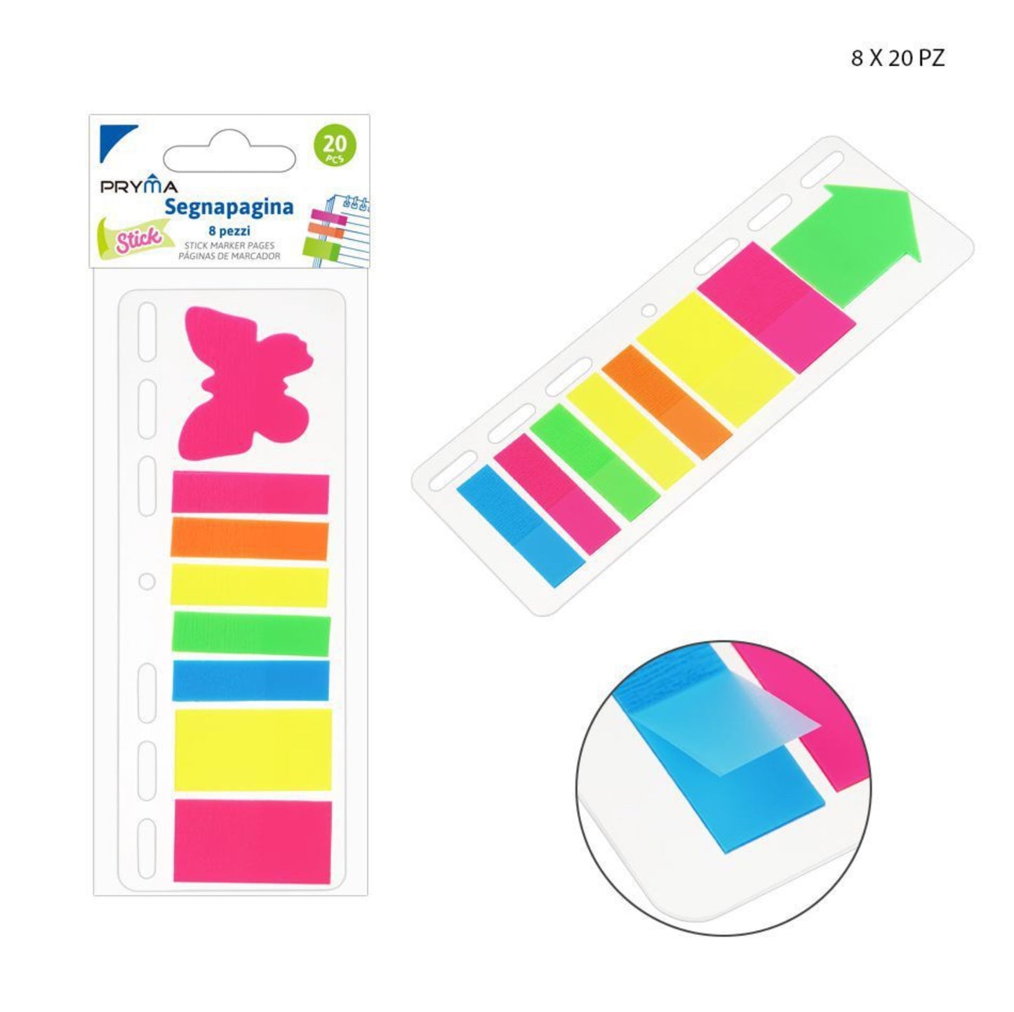 PRYMA stick segnapagina 8x20pz