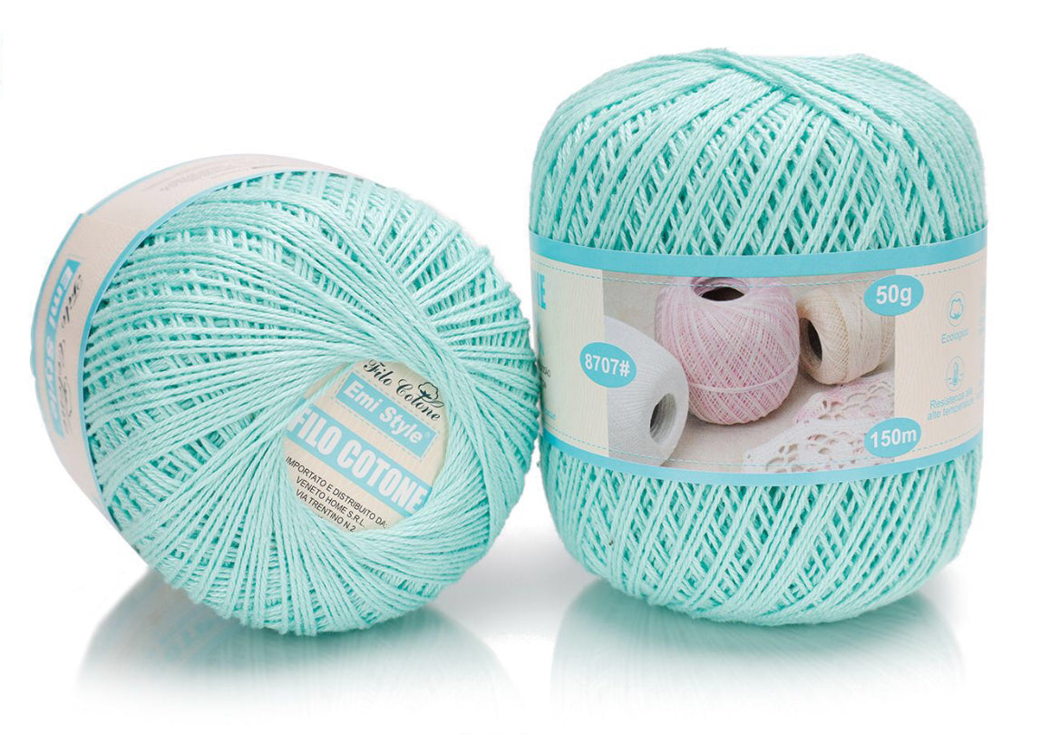 Filo cotone VERDE ACQUA 50g/150m