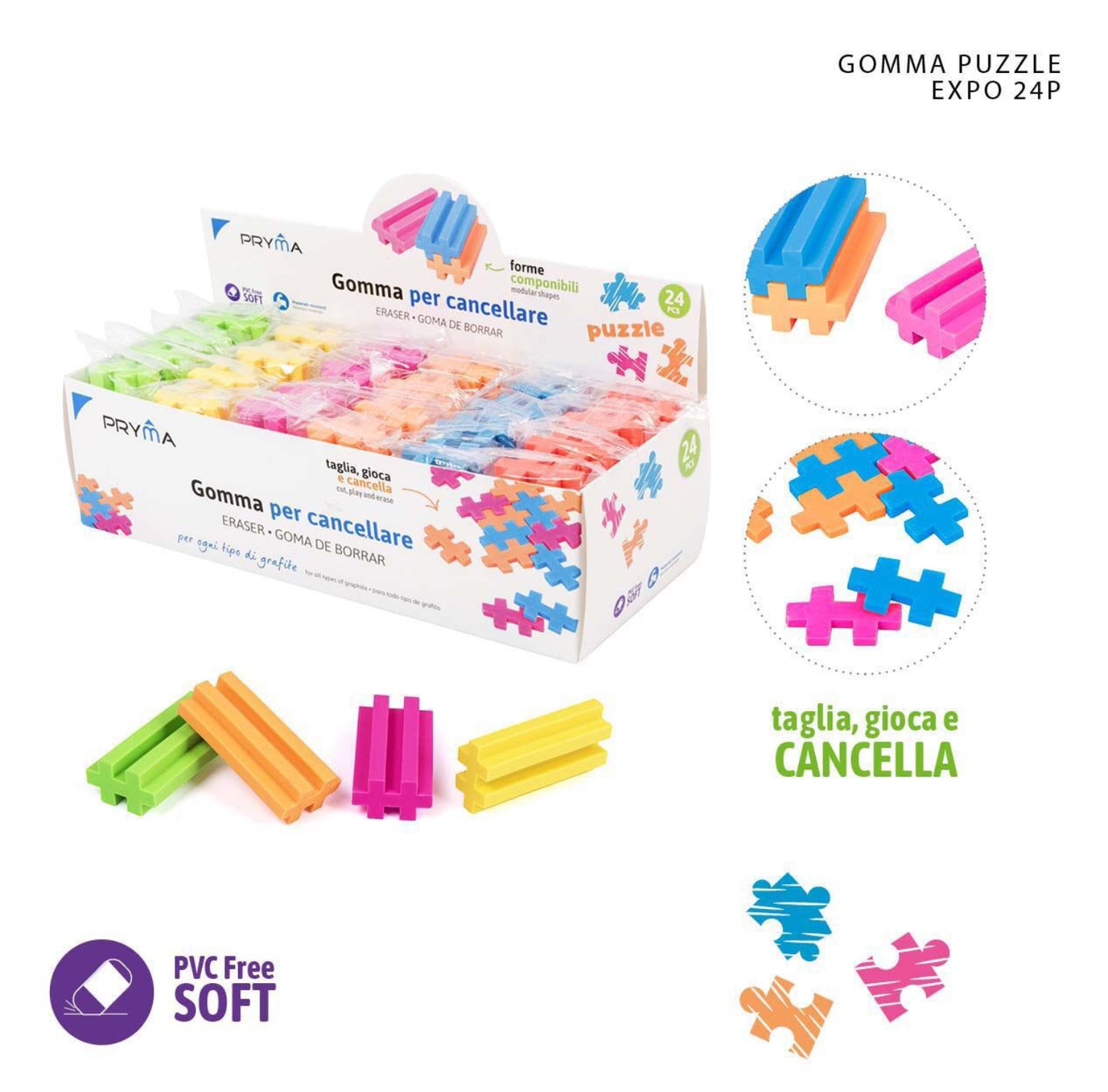Pryma gomma per cancellare puzzle 24pz