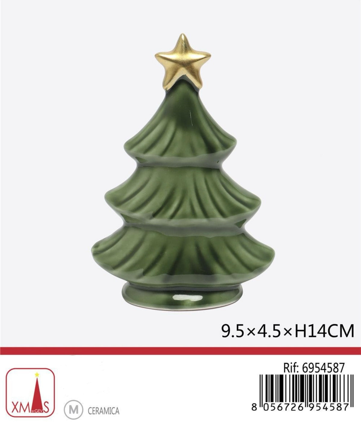 NATALE alberello in ceramica 14x9.5x4.5cm