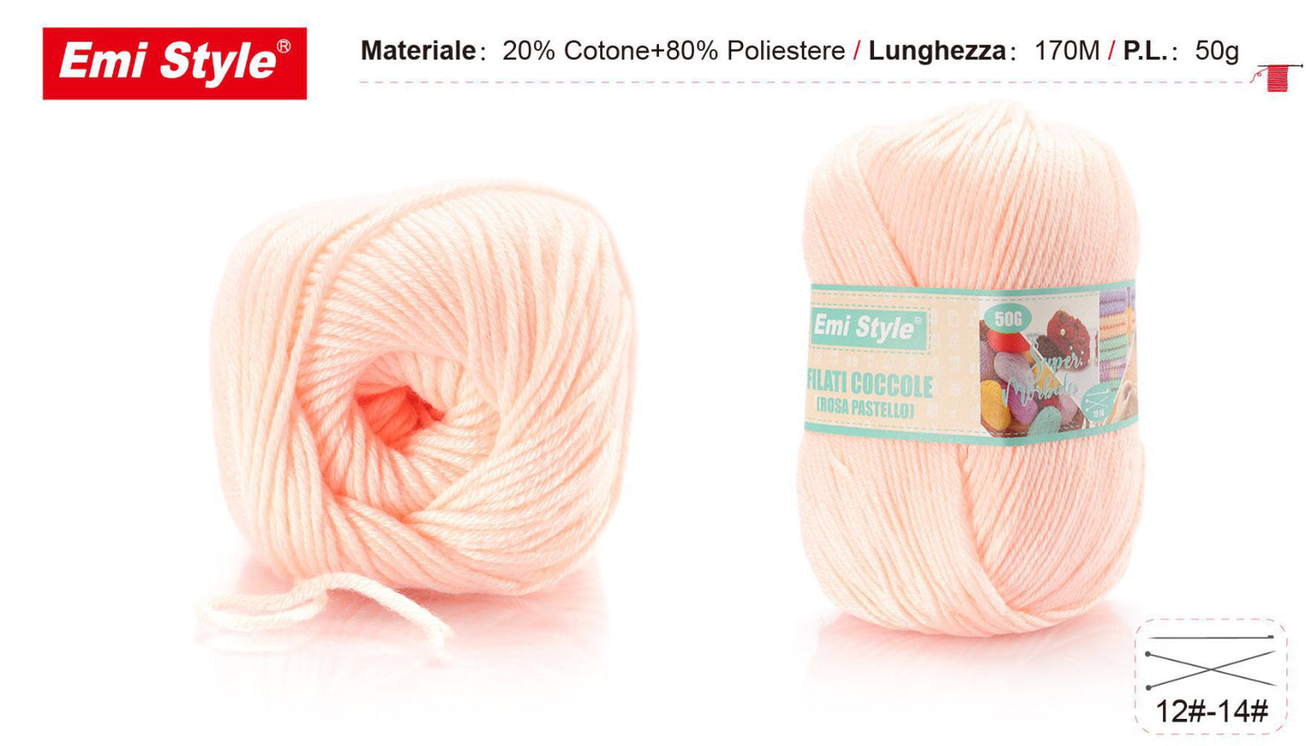 Filati coccole ROSA PASTELLO S27 50g