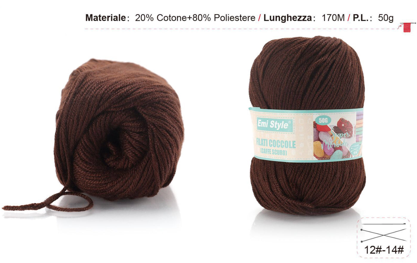 Filati coccole CAFFE' SCURO S06 50g