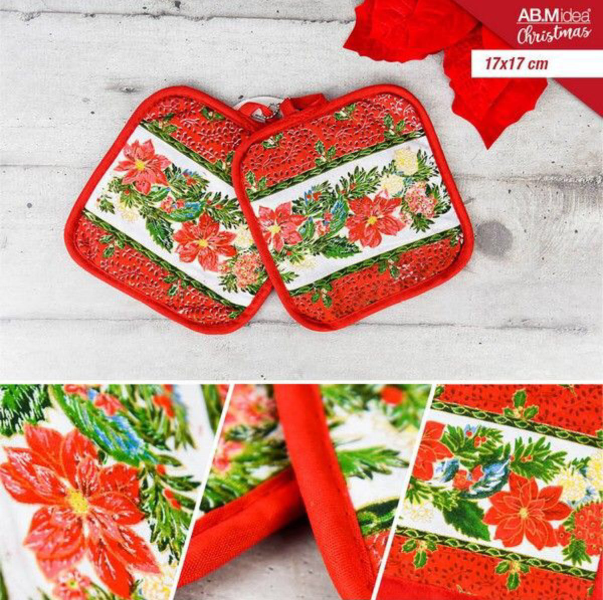 NATALIA persina decoro natale 17x17cm 2pz