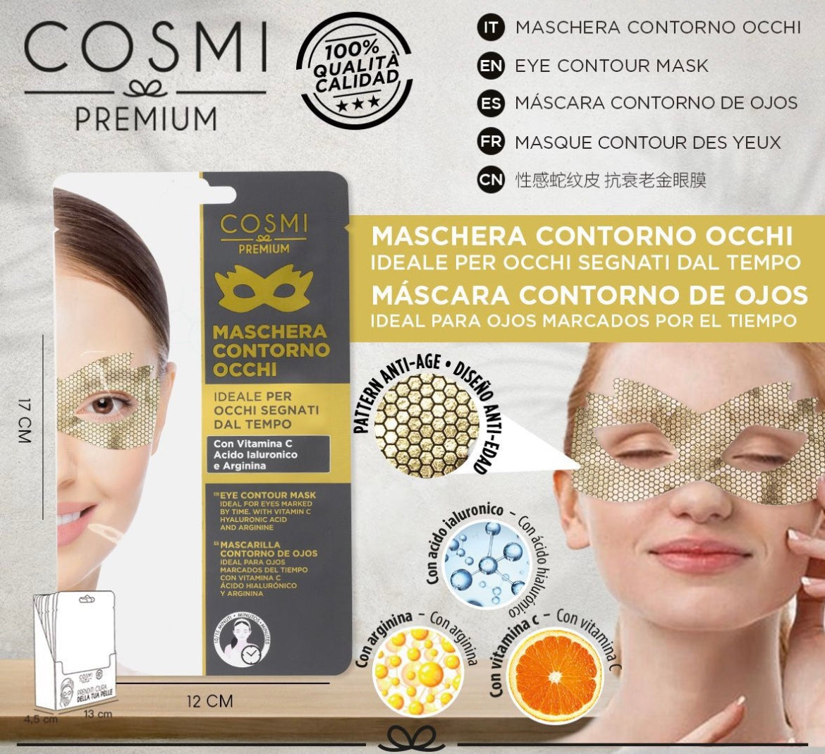 COSMI maschera contorno occhi vc e ialuronico