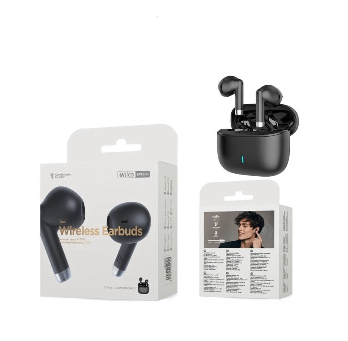 UNICO EP2808 AURICULARES BLUETOOTH TWS NERO